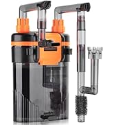 hygger External Hang-On-Back Canister Aquarium Filter,Quiet Fish Tank Filter with 3-Stage Filtrat...