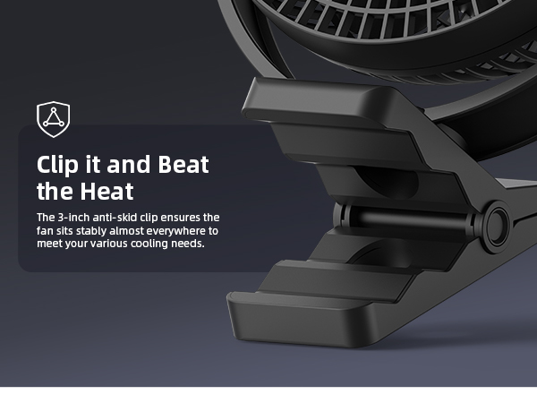 Koonie 10000mAh Rechargeable Portable, 8-Inch Battery Operated Clip on Fan