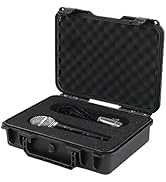 Liyirui Microphone Portable Storage Case, Storage Case with Pre-cut foam sponge, Portable Case fo...