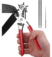 KingTool Professional Leather Hole Punch - Perfect for Belts, Watch Bands, Straps, Dog Collars, S...