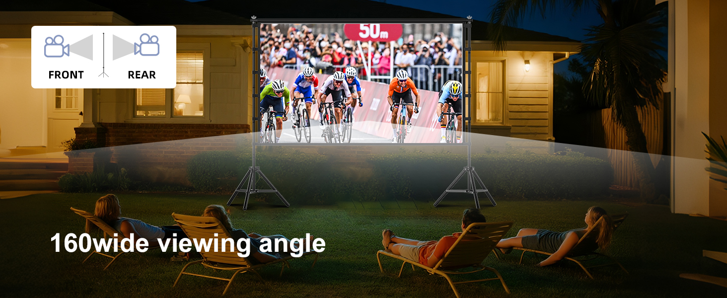 120 inch projector screen with stand