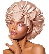 BONNET QUEEN Silk Bonnet for Sleeping Women Satin Bonnet Night Sleep Cap Wrap for Curly Hair with...