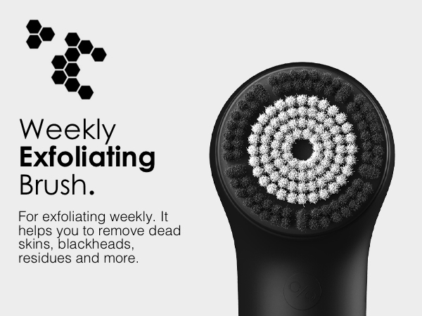 face scrubber facial cleansing brush with magnetic replacement weekly exfoliating brush