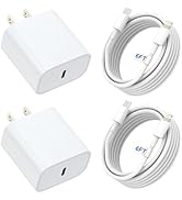 Charger for iPhone 14 Charger Fast Charging, 20W USB C Wall Charger Block with 6FT Long Charger C...