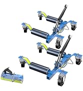 LARBANKE Car Wheel Dolly Set of 2,1500LBS Capacity Mechanical Car Dolly Jack with Foot Pedal and ...