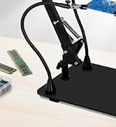 KUVRS Helping Hands Soldering Station, 10X Magnifying Glass with Light and Stand, Third Hands Sol...