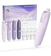 Four Candies 6MM Retractable Gradient Correction Tape, Easy to Use Tear-Resistant 4PCS White Out ...