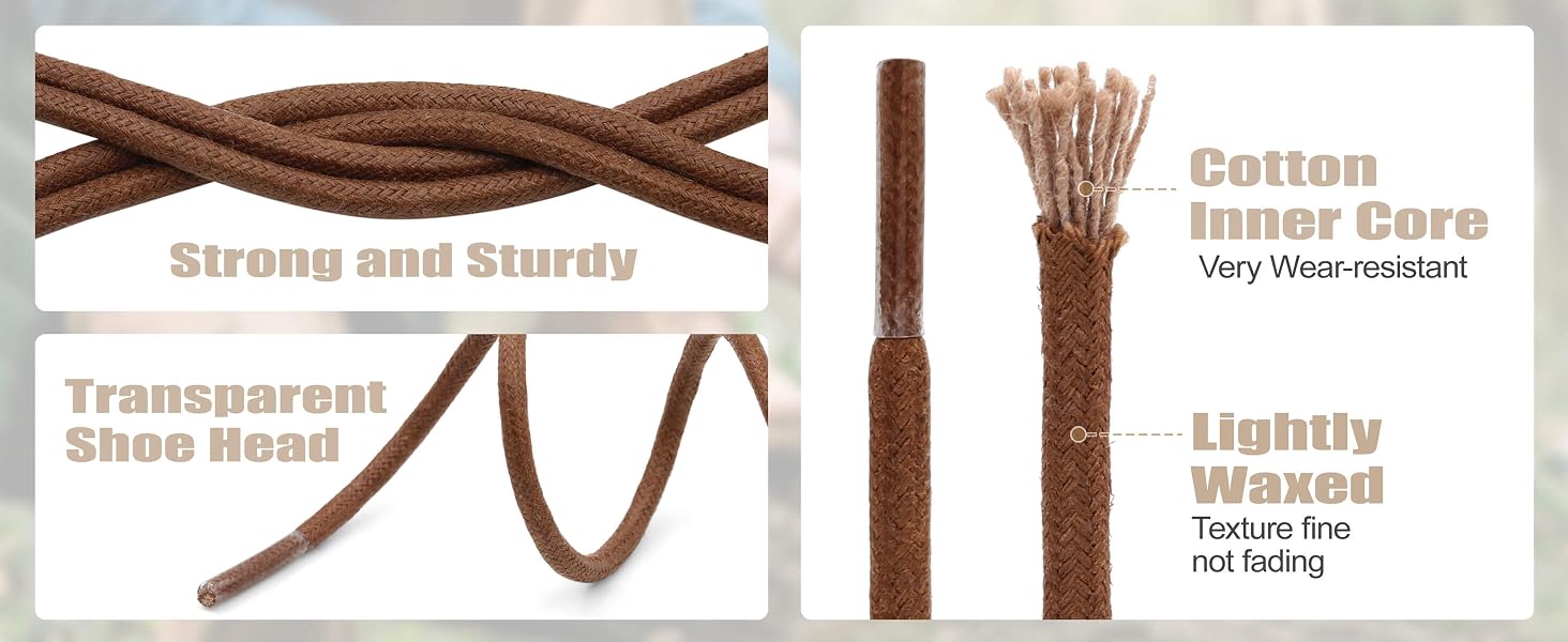 Round Waxed Shoelaces