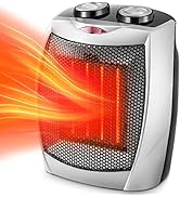 Kismile Small Space Heater Electric Portable Heater Fan for Home and Office Ceramic Fan Heaters w...