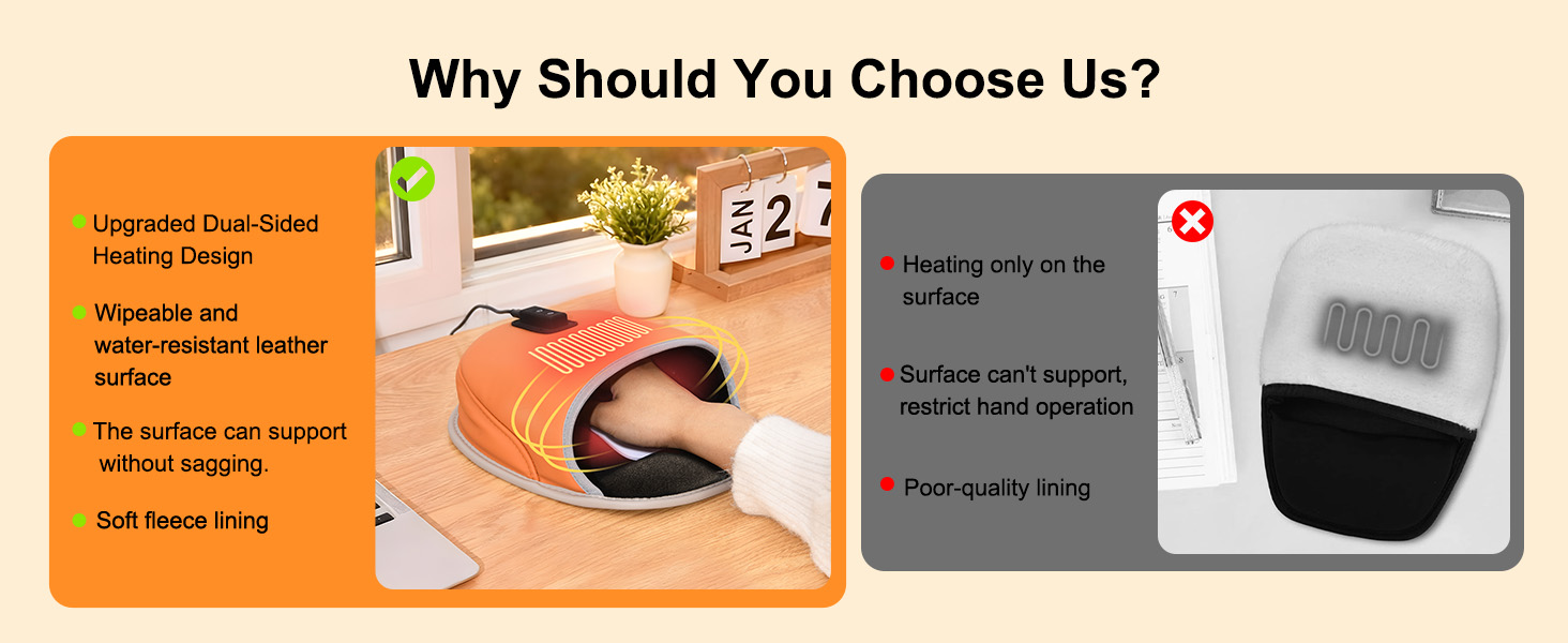 Heated mouse pad hand warmer - 5V2A USB Hand Warmer