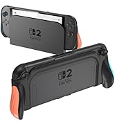 JUSPRO Dockable Grip Case for Nintendo Switch 2, Ergonomic Handheld Protective Cover Accessories ...