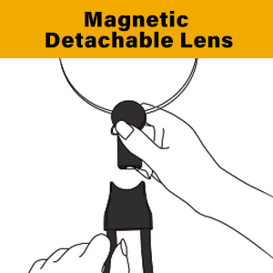 hands free magnifying glass for neck wear