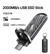 SSK 1TB External SSD USB C Drive- Up to 2000MB/s External Solid State Drives USB 3.2 Gen 2X2, Por...