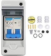 2P 32A 1000V DC Circuit Breaker, 6KA IP65 Waterproof DC Isolator Switch Solar Disconnect Switch f...