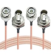 YOTENKO 6ft BNC Extension Cable Male to Female Bulkhead Mount SDI Cable 2-Pack RG316 50 Ohm for S...