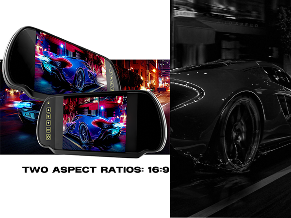 7 Inch TFT LCD Car Rearview Mirror Monitor