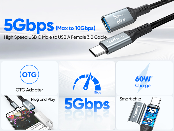 usb female to usb c male