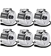 KTRIO Pack of 6 Handheld Tally Counter 4-Digit Number Count Clicker Counter, Hand Mechanical Coun...