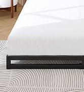 Lutown-Teen 4 Inch Bed Frame Queen Size Heavy Duty Steel Slat Support Metal Platform Queen Bed Fr...