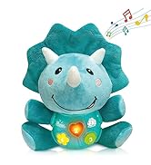 iPlay, iLearn Baby Dinosaur Musical Toys, Newborn Boys Soft Dino Plush Stuffed Animal, Infant Lig...