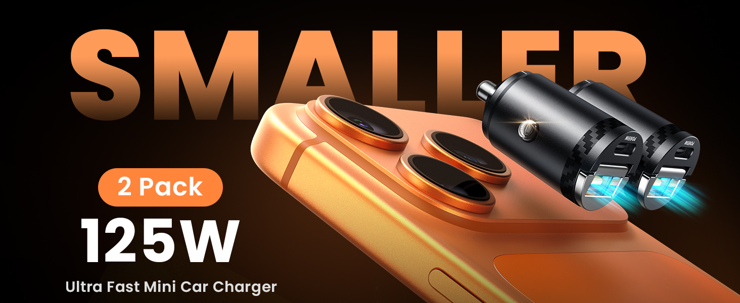 125W Ultra Fast Mini Car Charger