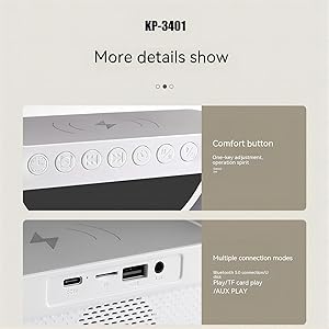 wireless charging alarm clock