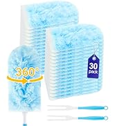 YagoDago 32 Count Dusters Refills with 2 Handles, 360 Heavy Duty Dusters Refills Compatible with ...