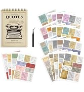 Bomichi Scrapbook Supplies - 24 Sheets 246 Pcs Word Quote Stickers, Junk Journal Supplies for Scr...