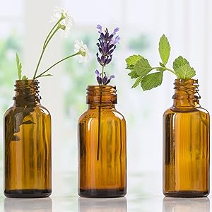 Bottles with flowers