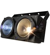 SHEHDS Blinder Lights 200W COB 2 Eyes Stage Wash Lights Cool+Warm White 90 Beam Angle Audience Ca...