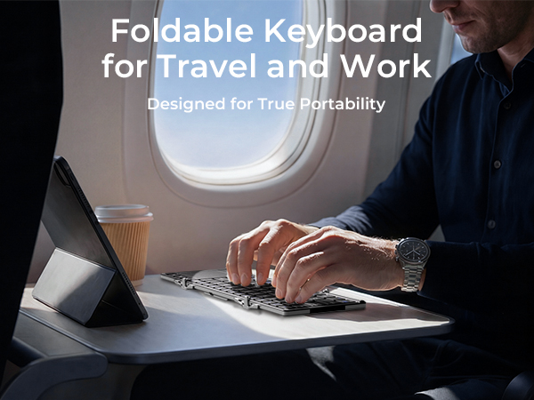 Foldable Keyboard with Touchpad