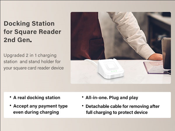 Square Dock for Square Reader 2nd Generation Stand for Square Card Reader