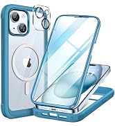 Miracase Glass Series for iPhone 15 Case [Compatible with MagSafe] Full-Body Magnetic Bumper Case...