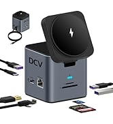 DCV Laptop Docking Station with MagSafe Wireless Charging, 9 in 1 USB C Hub Multiport Adapter wit...