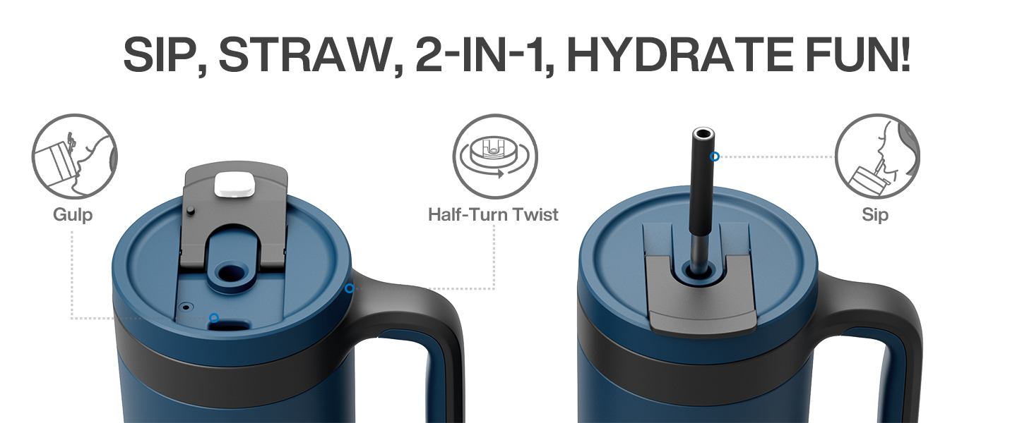 Sip, straw, two-in-one top, enjoy slowly or drink quickly, it&amp;amp;#39;s up to you.
