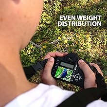 Universally Compatible Digital Camera Harness System with Key Ring Attachment by USA Gear