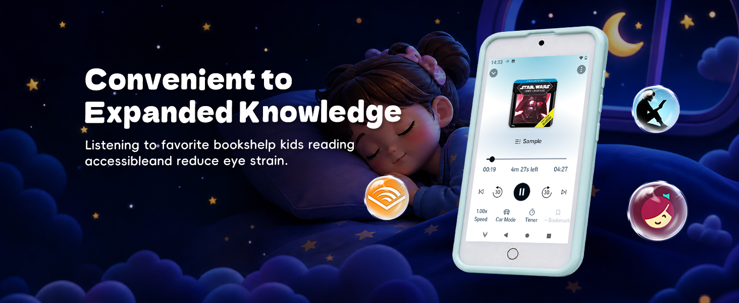 MP3 Player with Kindle Audible Libby