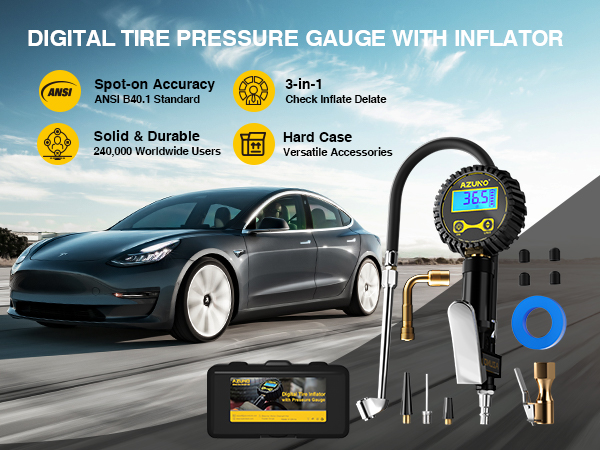 air chuck with pressure gauge