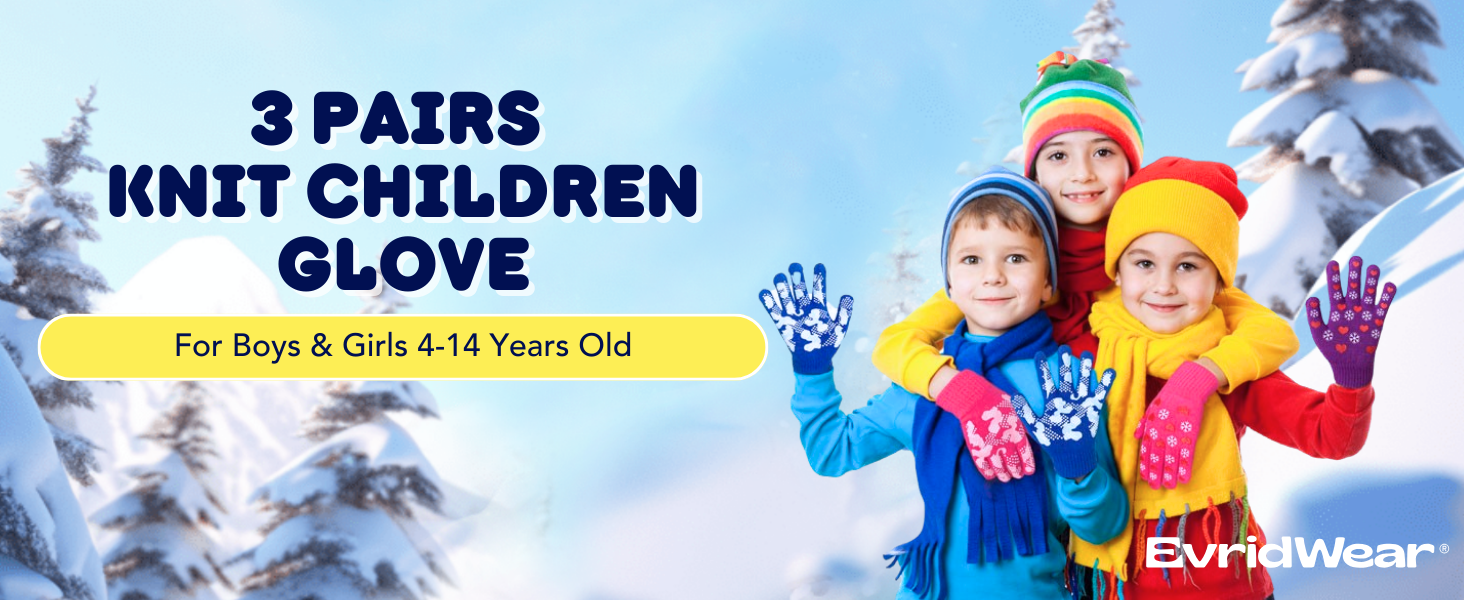 winter warm knit gloves