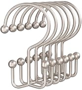 OEH Shower Curtain Hooks, Metal Shower Curtain Rings, Decorative Shower Curtain Hooks Rust Proof,...
