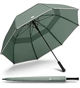 Weatherman Umbrella - Stick Umbrella - Windproof Umbrella Resists Up to 55 MPH Winds - (Sage)
