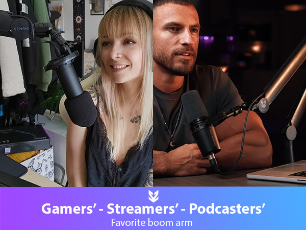 Sensic SA-30 boom arm for gamers, streamers and podcasters microphone boom arm 2024