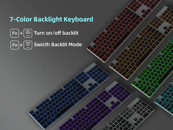 7-color back light keyboard