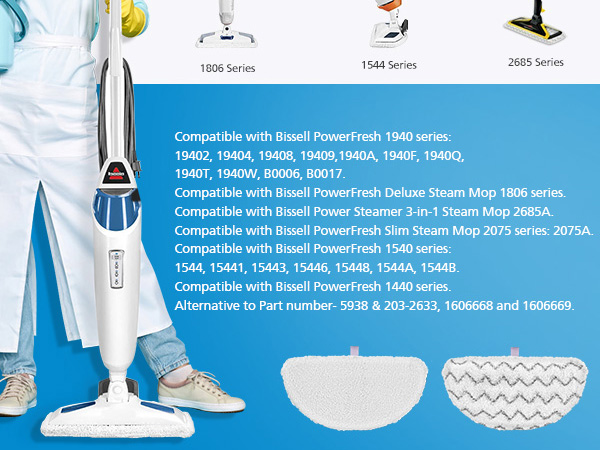 1806 steam mop pads