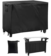 PAMASE Outdoor Dining Grill Cart Cover - 54"L*23"W*35"H, Compatible with Keter Unity XL Portable ...