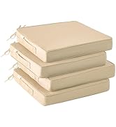 IPYNBAP Outdoor Chair Cushions Set of 4,Waterproof Outdoor Seat Cushions for Patio Furniture,Pati...
