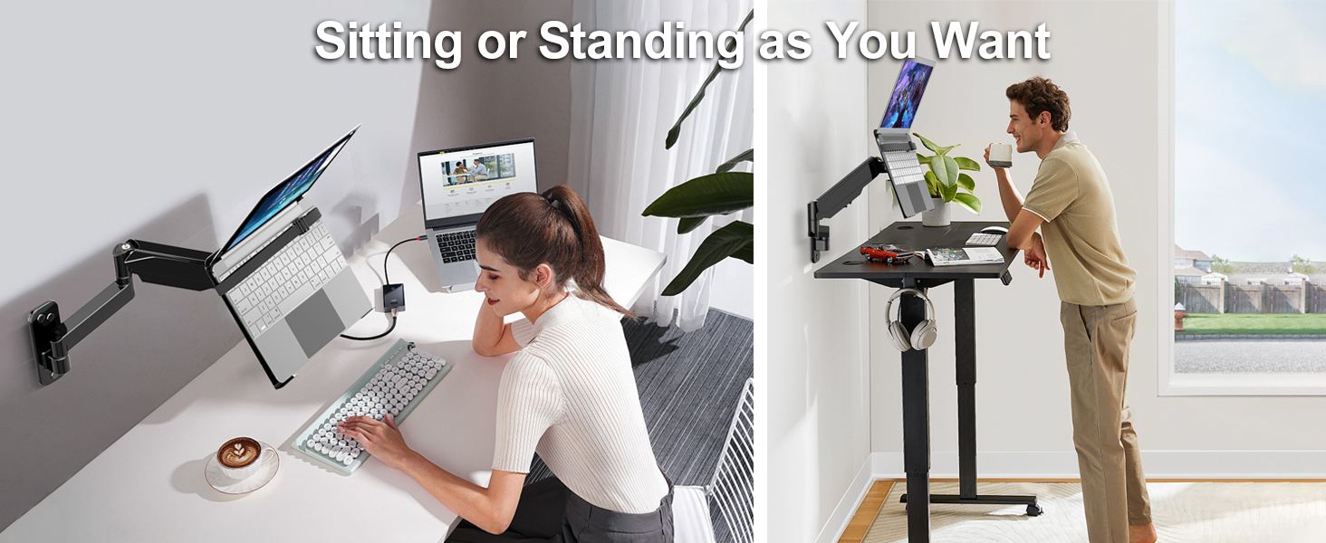 2-in-1 laptop wall mount