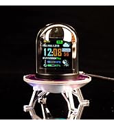 MLWSHR UFO WiFi-Synced Nixie Tube Digital Alarm Clock with IPS Screen,RGB Lighting,Weather Foreca...