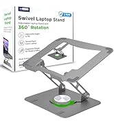 Uncaged Ergonomics Swivel Laptop Stand for Desk, Adjustable Computer iPad Stand for Desk w/ 360 R...