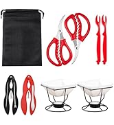 Crab Crackers and Tools Butter Warmers for Seafood,Crab Legs Utensils Lobster Crackers Tool with ...